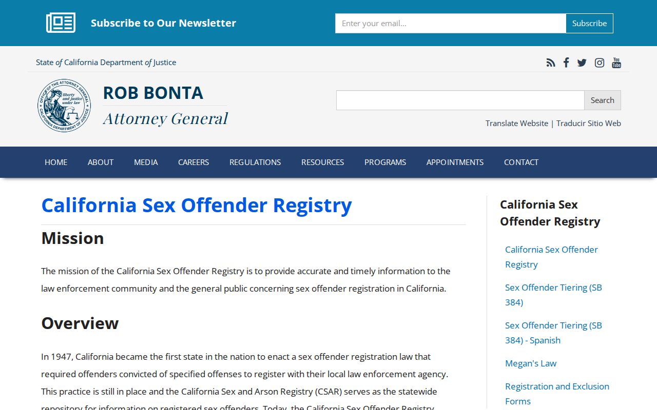 Amador County sex offender check California DOJ registry overview